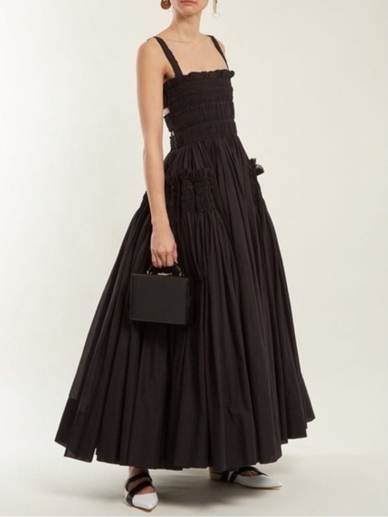 Commense Dresses & Skirts - Commense Black Maxi Dress Smocked Bodice Sleeveless Tiered Long Dress size S